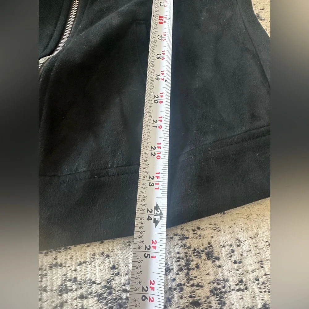 Old Navy Faux Suede Black Moto Jacket size Large Tall - Picture 9 of 11